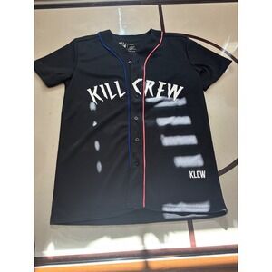137 Kill Crew Porrada Series Vol 1 Baseball Jersey Black Mens Medium KLCW